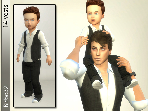 Sims 4 Like dad classic vest by Birba32 at TSR