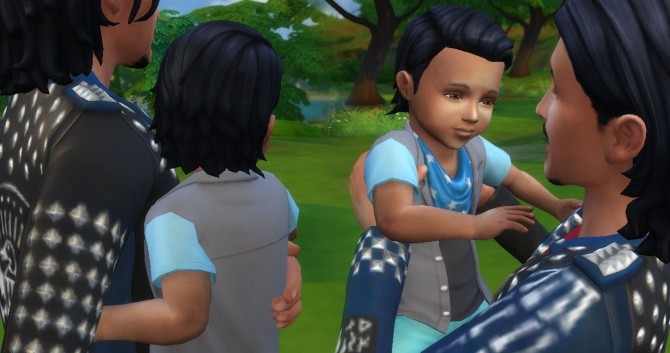 Sims 4 Silk Wavy hair for Toddlers at My Stuff