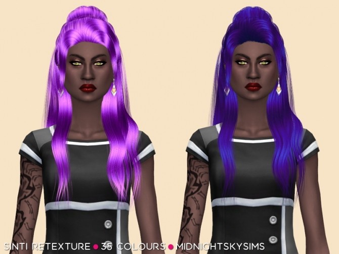 Sims 4 Sinti Hair Retexture by midnightskysims at SimsWorkshop
