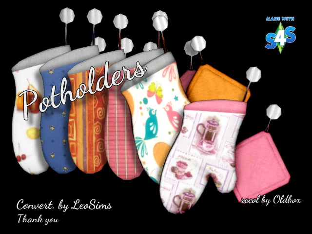 Sims 4 Potholders by Oldbox at All 4 Sims