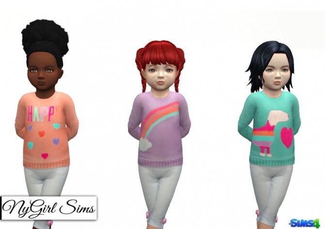 Sims 4 Ribbed Graphic Sweater at NyGirl Sims
