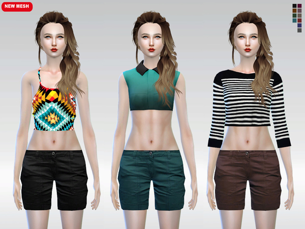 Sims 4 Roadster Fit Shorts by McLayneSims at TSR