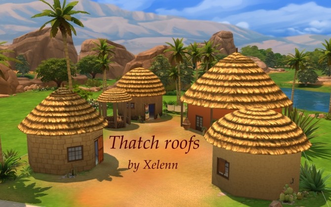 Sims 4 Thatch roofs at Xelenn