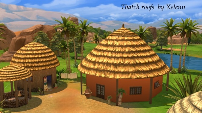 Sims 4 Thatch roofs at Xelenn