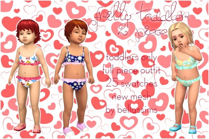 Sims 4 Frilly swimsuits at Bellassims