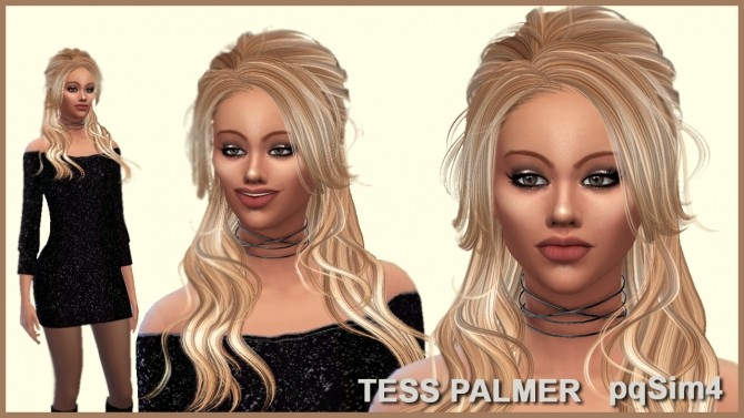 Sims 4 Tess Palmer by Mary Jiménez at pqSims4