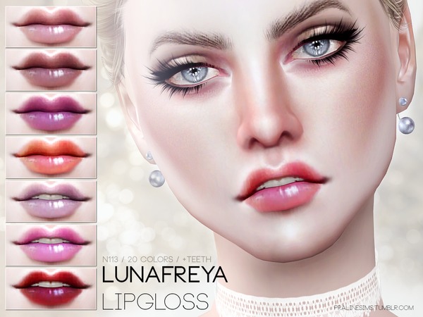 Sims 4 Lunafreya Lipgloss N113 by Pralinesims at TSR