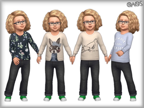 Sims 4 Print Sweaters (Toddlers) by OranosTR at TSR