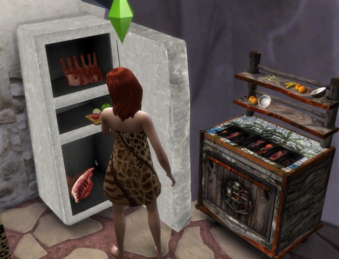 Sims 4 Stone Cold Meat Locker With (Sunni) Bonus Meat by BigUglyHag at SimsWorkshop