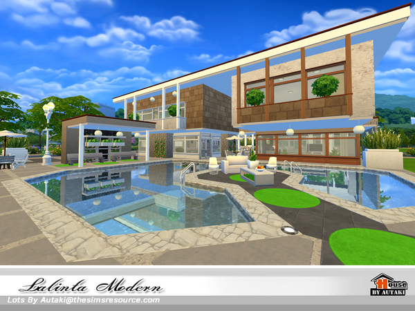 Sims 4 Lalinta Modern house by autaki at TSR