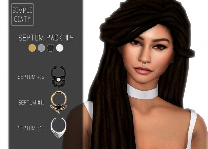 Sims 4 SEPTUM PACK #4 at Simpliciaty