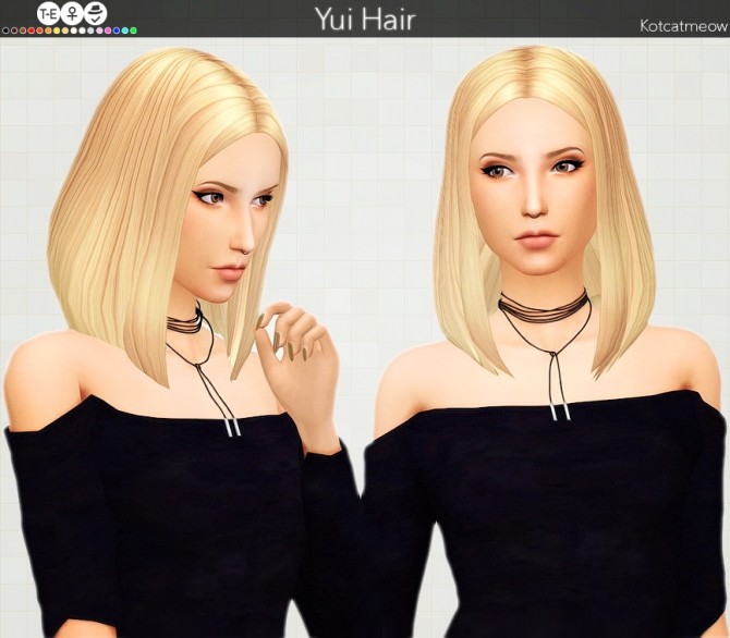 Sims 4 Yui hair at KotCatMeow