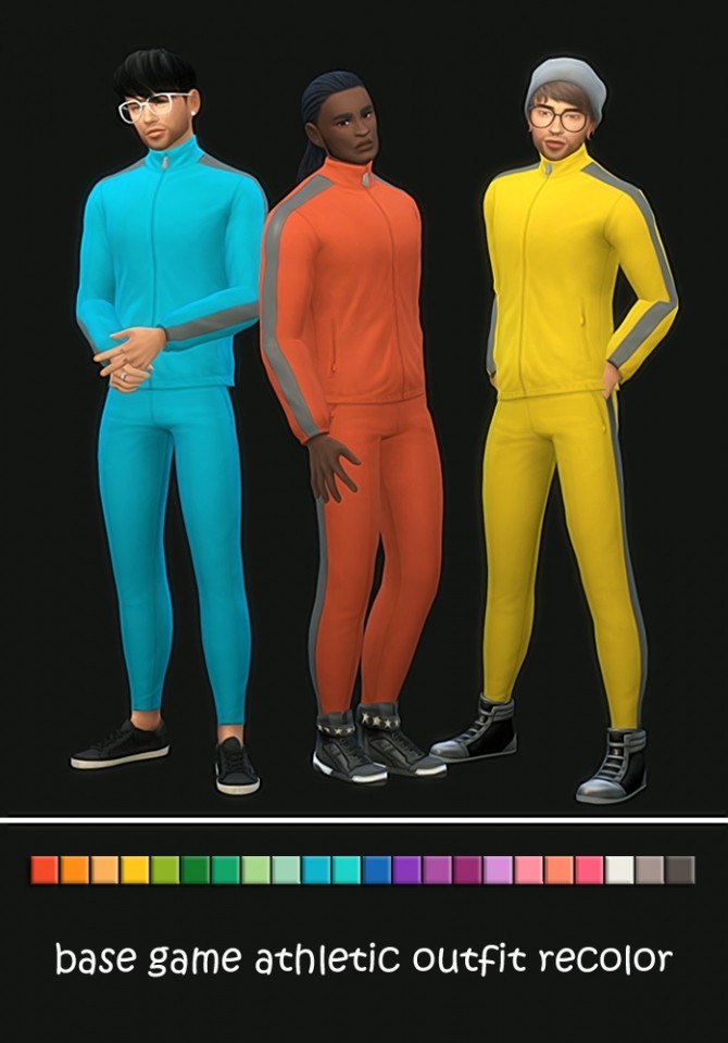 Sims 4 Male Athletic Outfit Recolor at Maimouth Sims4
