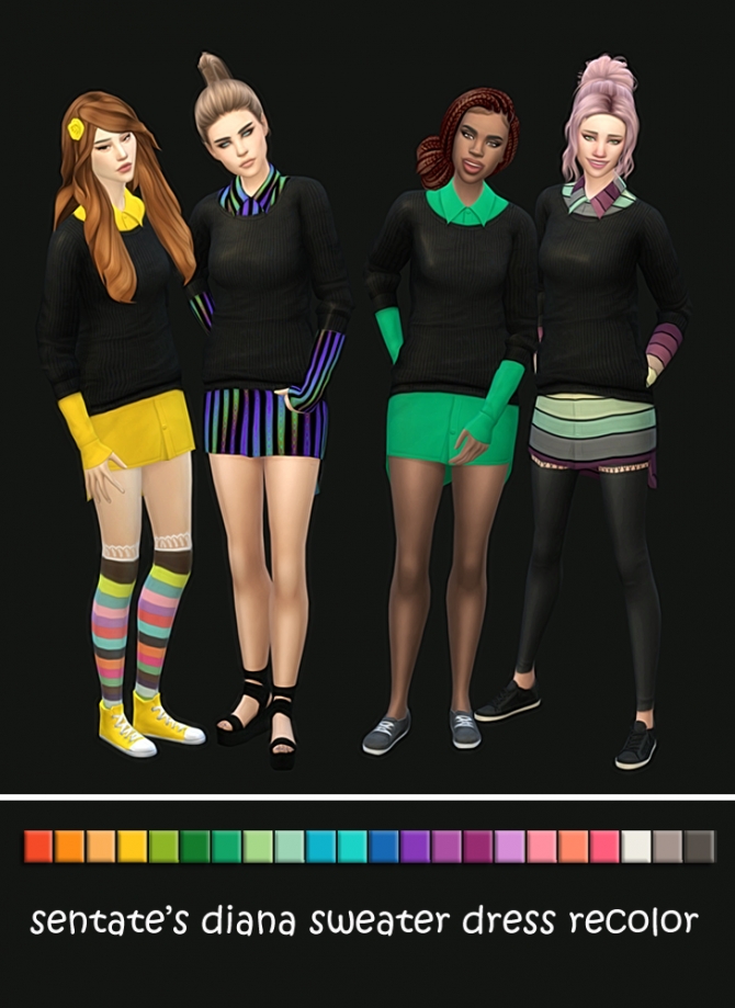 Diana Sweater Dress Recolor At Maimouth Sims Sims Updates