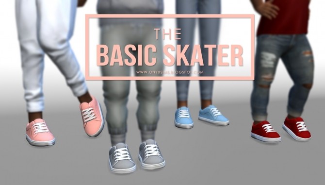Sims 4 Basic Skater Shoes for Toddlers and Kids at Onyx Sims