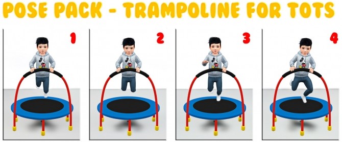 Sims 4 Trampoline for Tots + Pose pack at Victor Miguel
