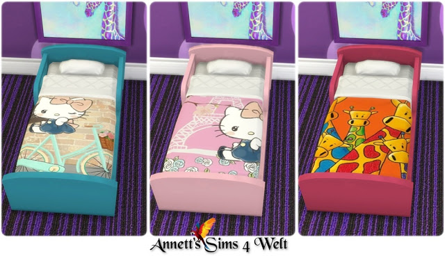 Sims 4 Toddlers Bed Recolors at Annett’s Sims 4 Welt