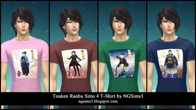 Sims 4 Touken Ranbu T Shirts at NG Sims3