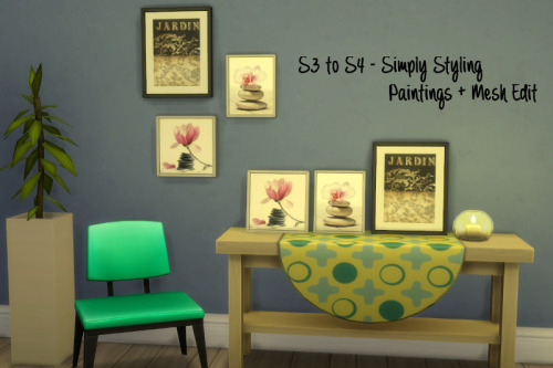 Sims 4 S3 to S4 Simply Styling Jope Paintings + Mesh Edit at ChiLLis Sims