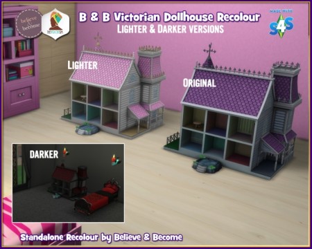 B & B Recoloured Victorian Dollhouse at The African Sim