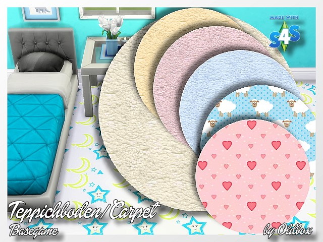 Sims 4 Round carpets by Oldbox at All 4 Sims