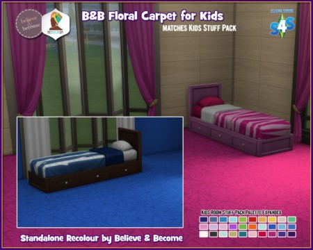 B & B Floral carpet at The African Sim