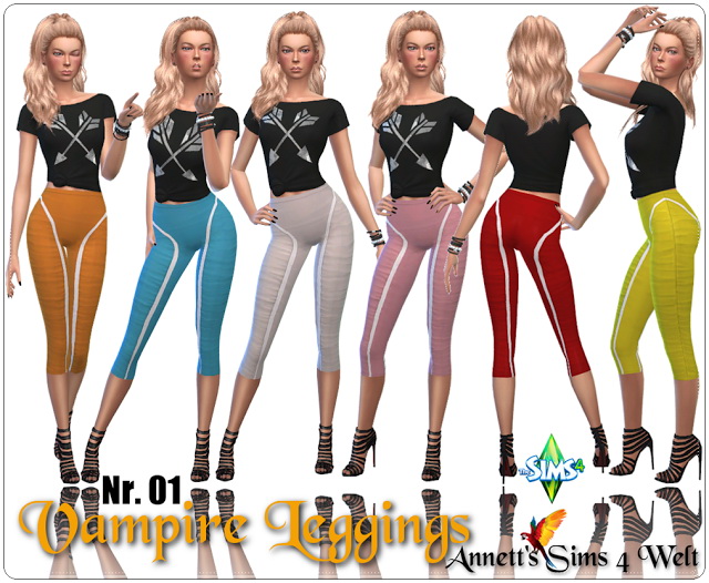 Sims 4 Vampire Leggings Nr. 01 at Annett’s Sims 4 Welt