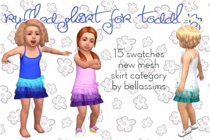 Sims 4 Ruffle skirt for toddlers at Bellassims