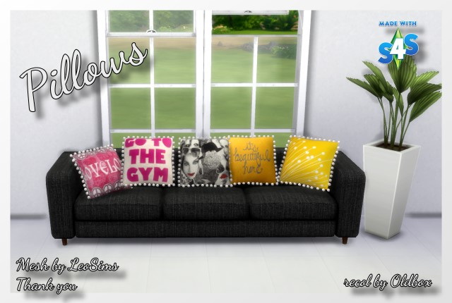 Sims 4 Pompon Cushion by Oldbox at All 4 Sims