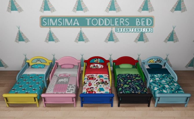 Sims 4 SimSima Toddlers Bed (S3 to S4) at Dream Team Sims