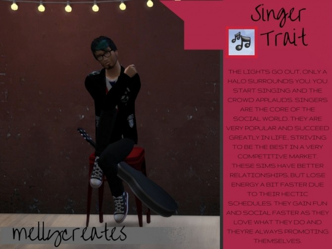 Sims 4 Trait Duo Pack Singer and One Man Band at MellyCreates