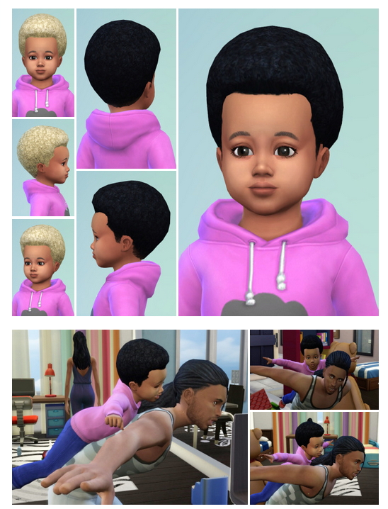 Sims 4 Sweet Toddler AfroBob at Birksches Sims Blog