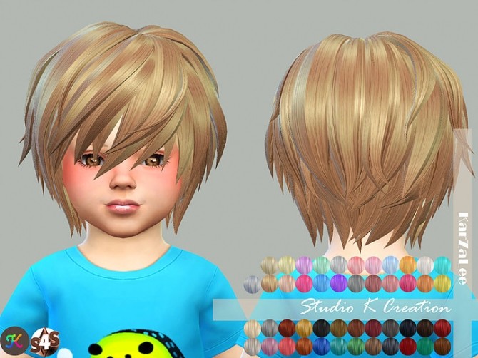 Sims 4 Animate hair 27 RIN toddler version at Studio K Creation