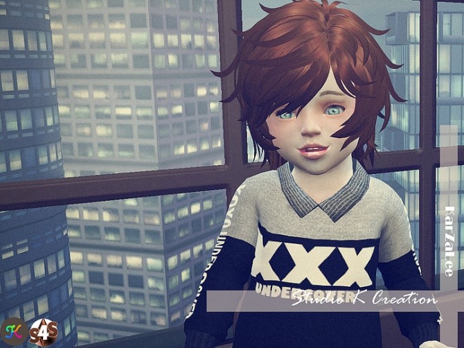 Sims 4 Animate hair 42 REIJI toddler version at Studio K Creation
