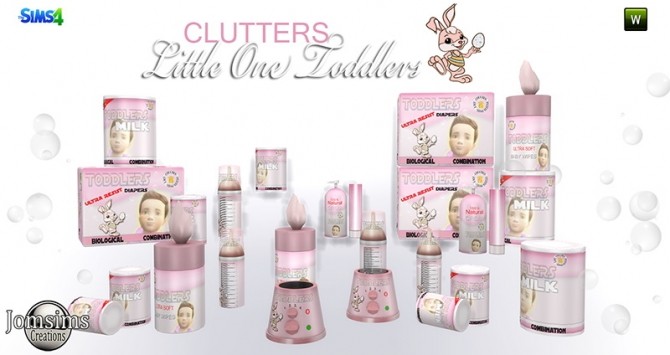 Sims 4 Little One deco clutters for toddlers at Jomsims Creations