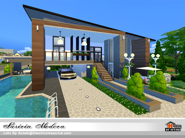 Sims 4 Sasirin Modern house by autaki at TSR