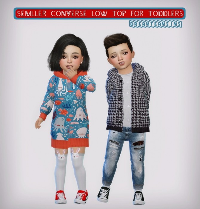 Sims 4 Semller Converse Low Top for Toddlers at Dream Team Sims