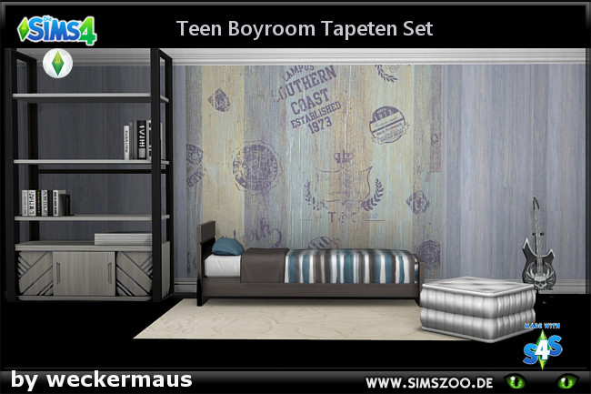 Sims 4 Wm Teenboy wallpaper by weckermaus at Blacky’s Sims Zoo