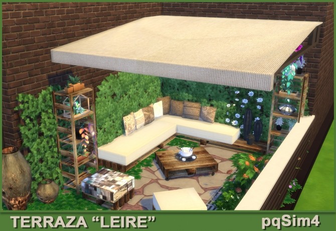Sims 4 Leire patio by Mary Jiménez at pqSims4
