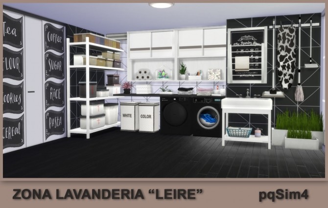 Sims 4 Leire Laundry Area by Mary Jiménez at pqSims4