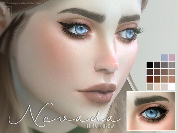 Sims 4 Nevada Female Brows by Screaming Mustard at TSR