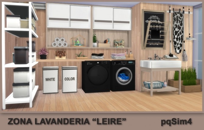 Sims 4 Leire Laundry Area by Mary Jiménez at pqSims4