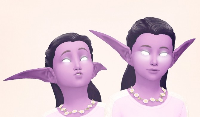 Sims 4 World of Warcraft Night Elf ears conversion Teldrassil for Kids & Toddlers at Valhallan