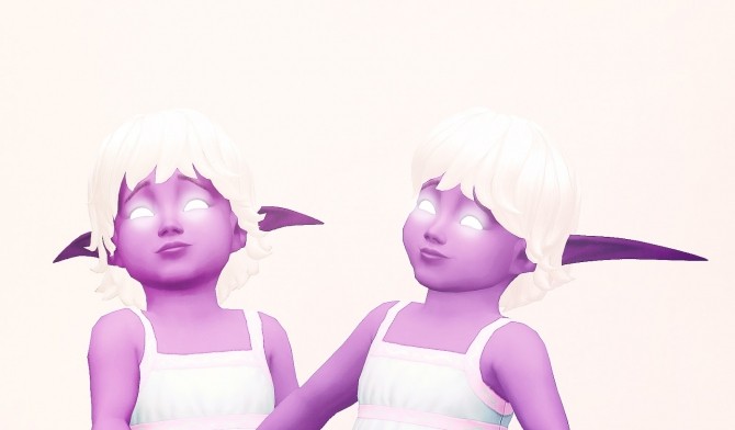 Sims 4 World of Warcraft Night Elf ears conversion Teldrassil for Kids & Toddlers at Valhallan