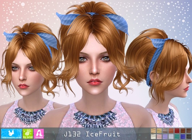 Sims 4 J132 IceFruit hair (Pay) at Newsea Sims 4