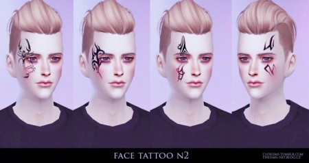 Face tattoo N2 at Cloe Sims