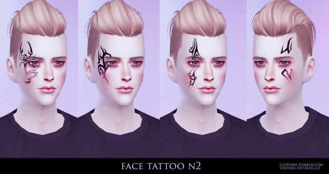 Sims 4 Face tattoo N2 at Cloe Sims