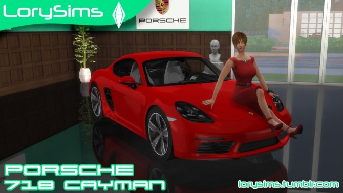 Sims 4 Porsche 718 Cayman S at LorySims