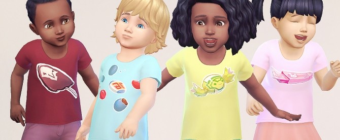 Sims 4 Sweethardt Overwatch candy themed shirts at Valhallan