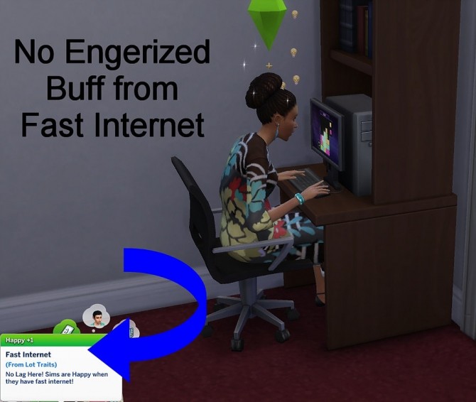 Sims 4 No Energized Buff from High Speed Internet at Pearlbh Sims Mods & Stuff